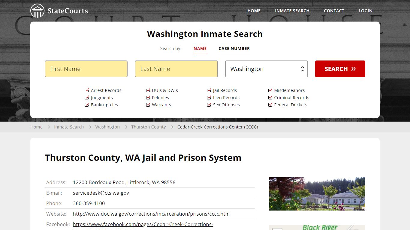 Cedar Creek Corrections Center (CCCC) Inmate Records Search, Washington ...